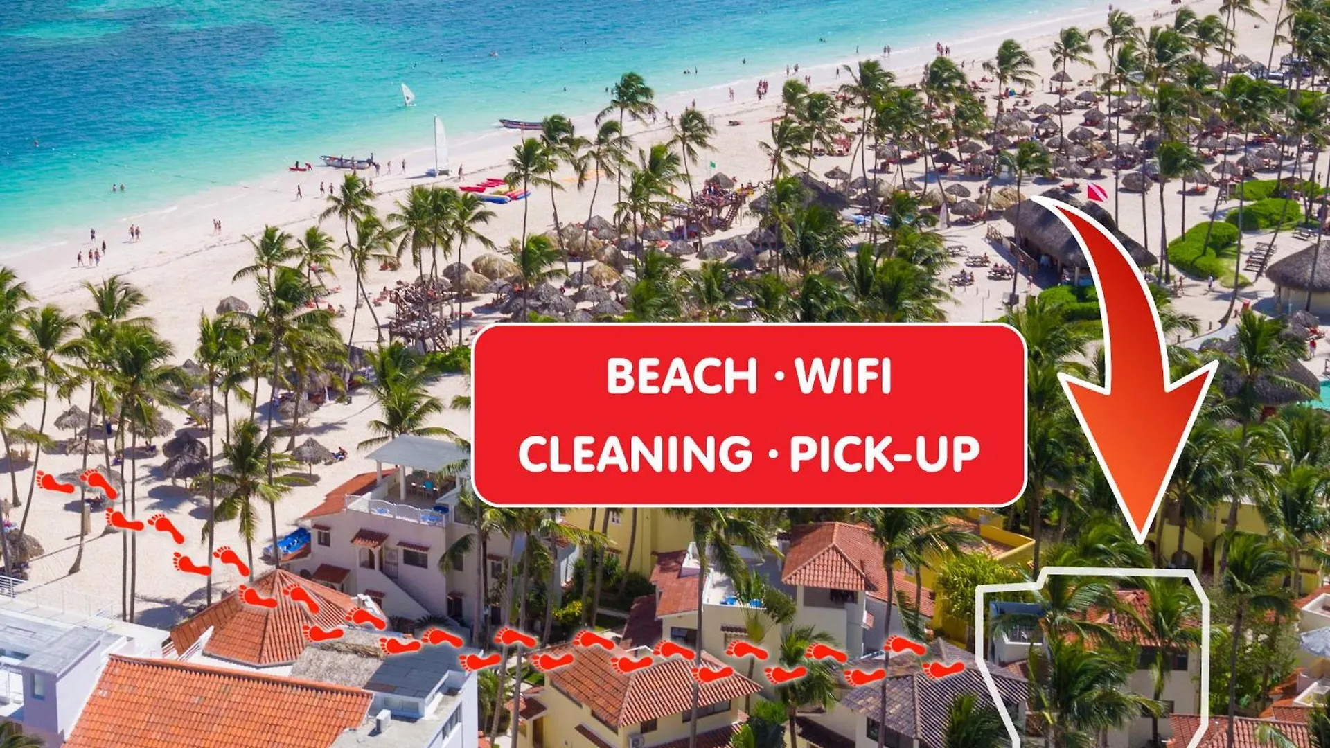 ***** Lägenhetshotell Caribbean Villas And Suites - Playa Los Corales - Wifi, Beach Club Dominikanska republiken