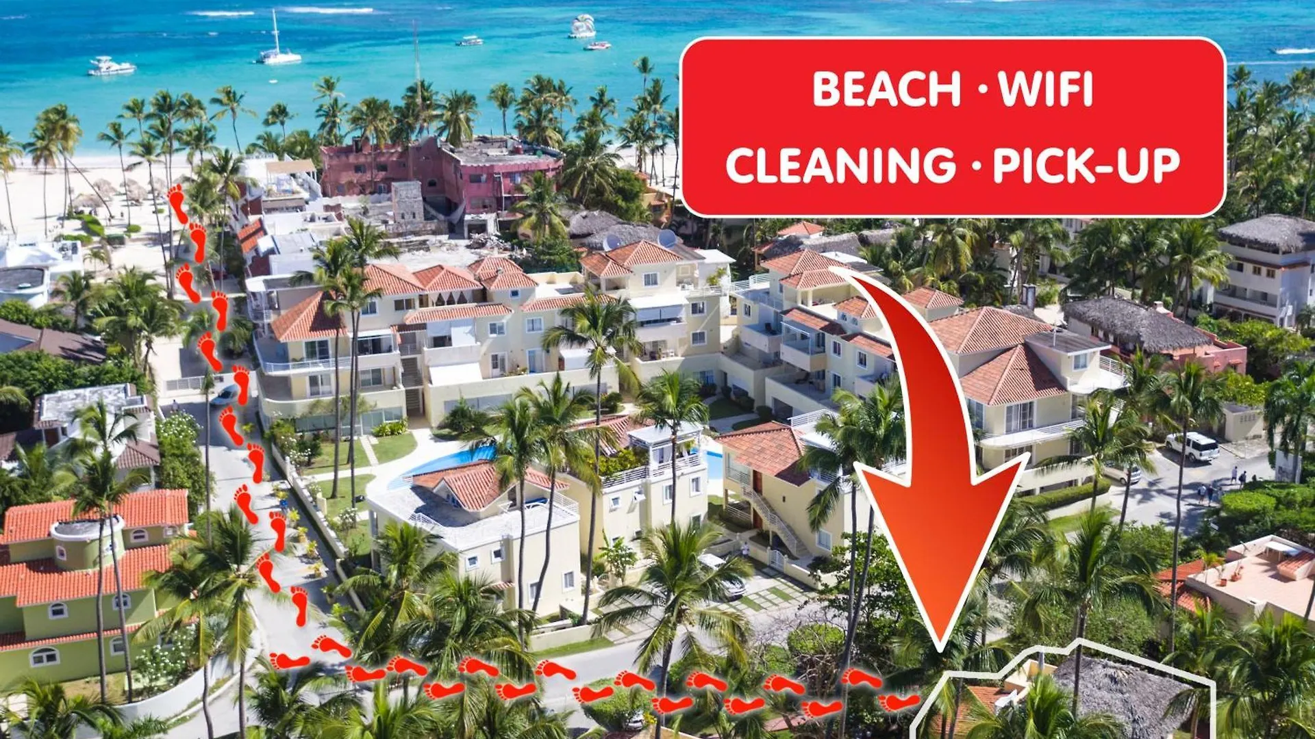 Lägenhetshotell Caribbean Villas And Suites - Playa Los Corales - Wifi, Beach Club